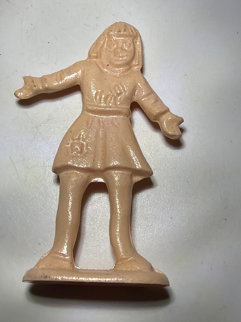 Vintage 1950s Pink Plastic Girl Figurine Cracker Jack Cereal Prize Premium Toy